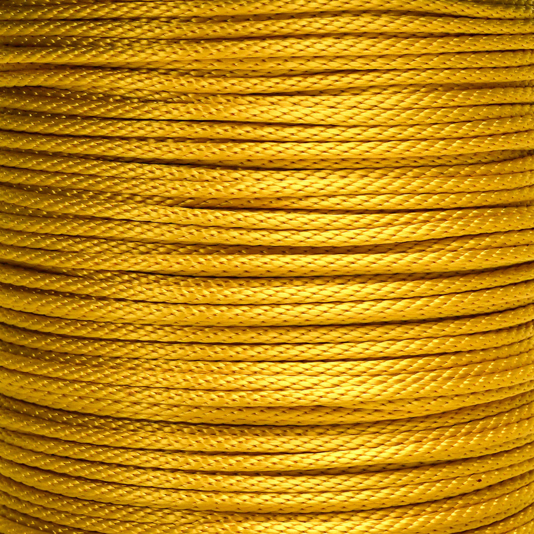 Yellow Solid Braid Nylon Rope